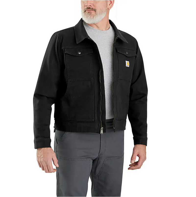 Load image into Gallery viewer, Carhartt Men's Rugged Flex Duck Berwick Jacket Black 105748-N04
