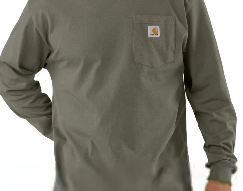 Load image into Gallery viewer, Carhartt Men's Dearborn Loose Long Sleeve T-shirt Dusty Olive K126-DOV
