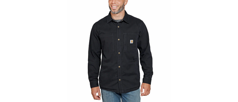 Load image into Gallery viewer, Carhartt Men's Rigby Relaxed Shirt Jac Jacket Black 105532-N04
