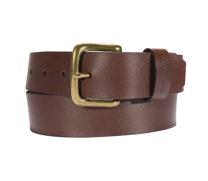 Load image into Gallery viewer, Carhartt Men's Bridle Leather Classic Buckle Belt Brown 800608-201
