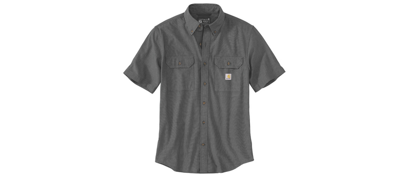 Load image into Gallery viewer, Carhartt Men's Fort Loose Short Sleeve Shirt Black Chambray 104369-N74
