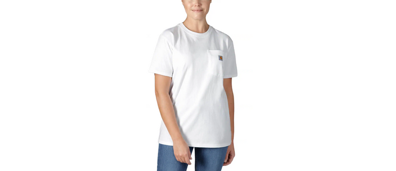 Load image into Gallery viewer, Carhartt Women's Heavyweight Pocket T-Shirt White 103067-100
