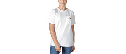 Carhartt Women's Heavyweight Pocket T-Shirt White 103067-100