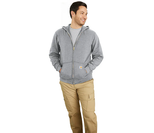 Carhartt Men's Marquette Full-Zip Sweatshirt Heather Gray K122-HGY