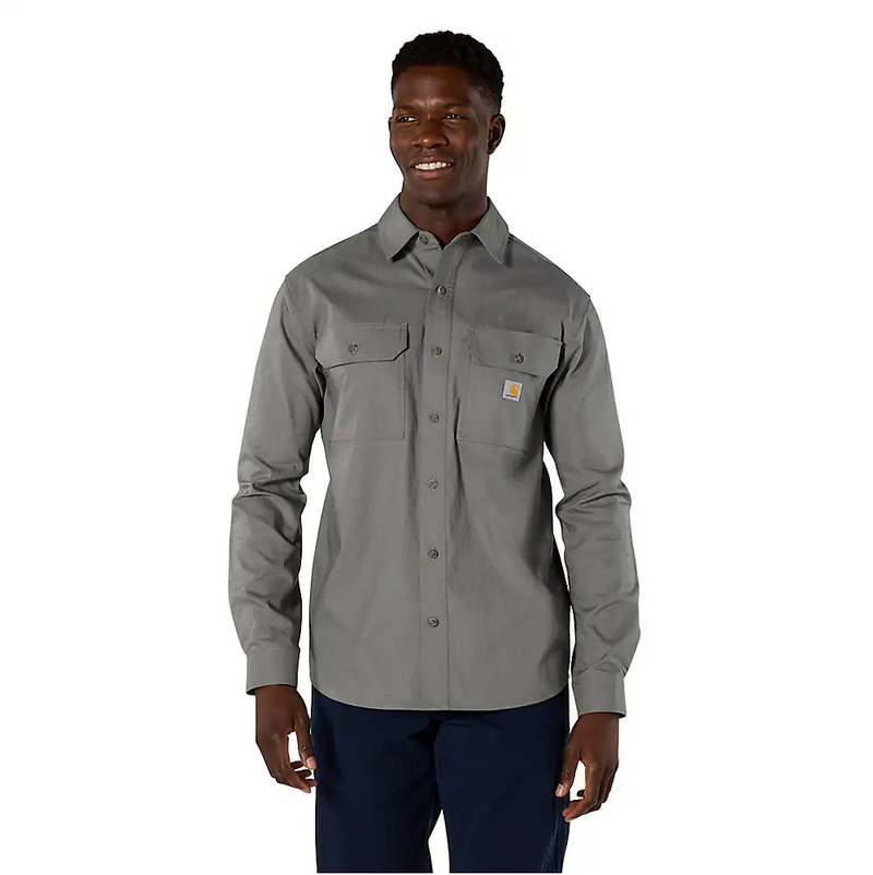 Load image into Gallery viewer, Carhartt Men's Glenwood Relaxed Long Sleeve Shirt Steel 107685-STL

