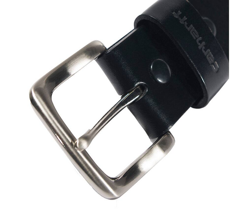 Load image into Gallery viewer, Carhartt Men's Bridle Leather Classic Buckle Belt Black 800608-001
