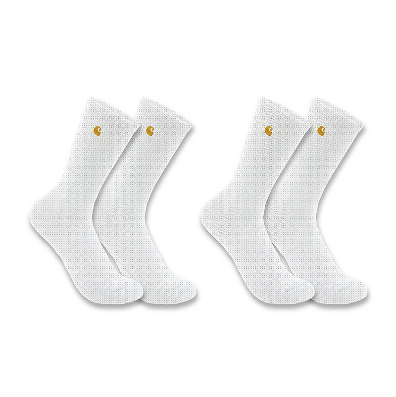 Load image into Gallery viewer, Carhartt Men's Force Midweight Crew Sock 2-Pack White SC2252M-WHT
