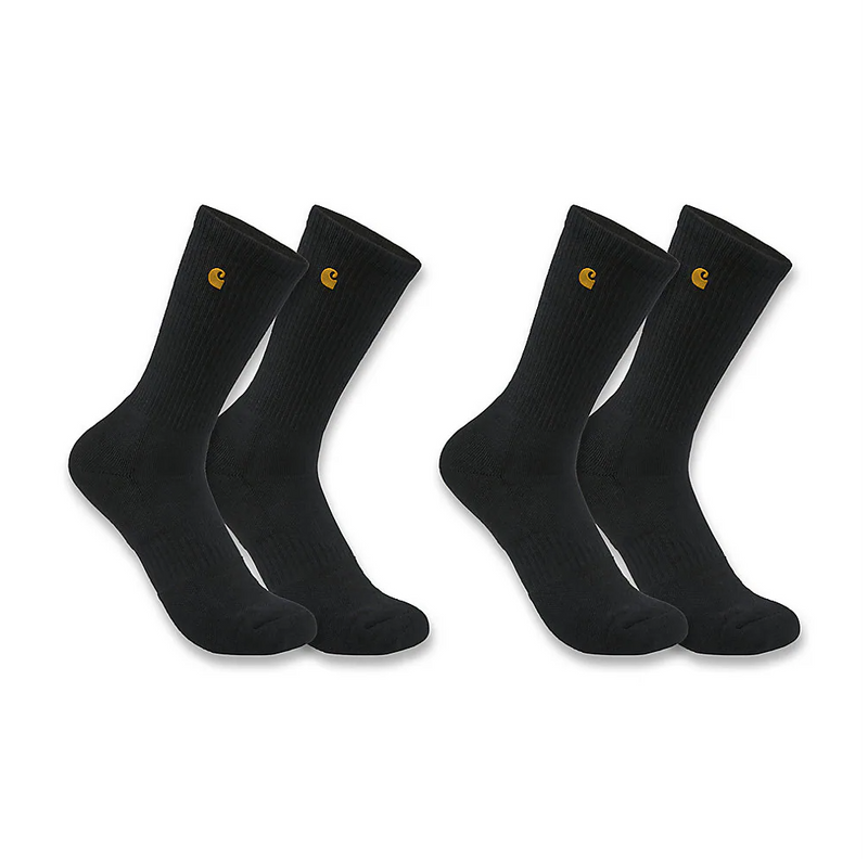 Load image into Gallery viewer, Carhartt Men's Force Midweight Crew Sock 2-Pack Black SC2252M-BLK
