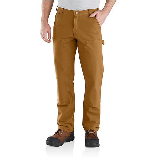 Carhartt Men's Relaxed Straight Rugged Flex Duck Double-Front Dungaree Brown 103334-211