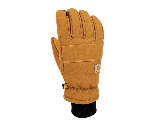 Carhartt Men's Insulated Duck Touch-Sensitive Knit Cuff Glove Brown GL0781M-BROWN