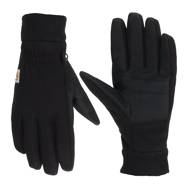 Load image into Gallery viewer, Carhartt Men's Wind Fighter Thermal-Lined Fleece Touch-Sensitive Knit Cuff Glove Black A622-BLK
