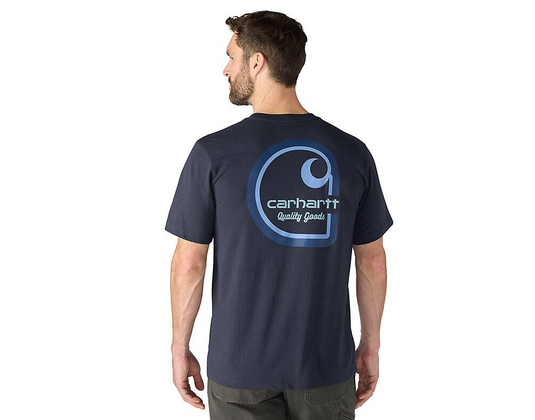 Carhartt Men's Irvine Relaxed Multi Color C T-shirt Navy 107781-I26