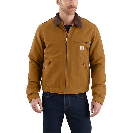 Carhartt Men's Iconic J01 Duck Detroit Jacket Brown 103828-BRN