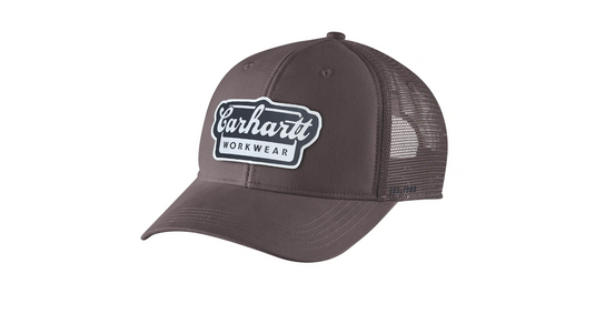 Carhartt Unisex Rugged Flex Twill Mesh Back Script Patch Cap Dark Sepia 106738-883