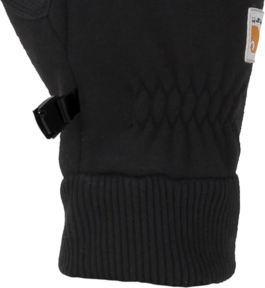 Carhartt Women's Wind Fighter Thermal-Lined Fleece Touch-Sensitive Knit Cuff Gloves Black WA622-BLK