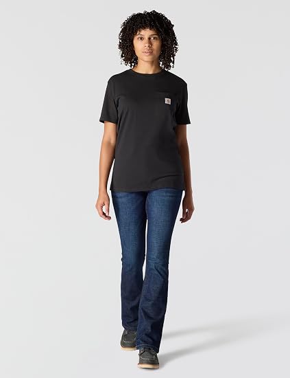 Load image into Gallery viewer, Carhartt Women's Heavyweight Pocket T-Shirt Black 103067-001
