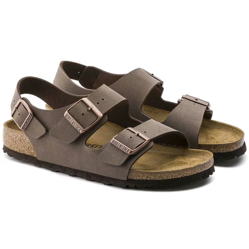 Load image into Gallery viewer, Birkenstock Unisex Milano BS Narrow Fit Sandals Mocca 0634503
