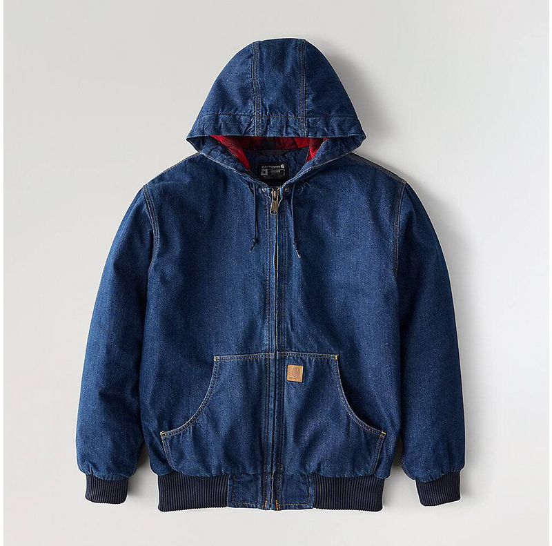 Load image into Gallery viewer, Carhartt Men's Loose Fit Denim Active Jacket 2 Warmer Rating 106976-HR4
