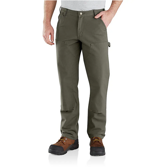 Carhartt Men's Relaxed Straight Rugged Flex Duck Double-Front Dungaree Moss 103334-316