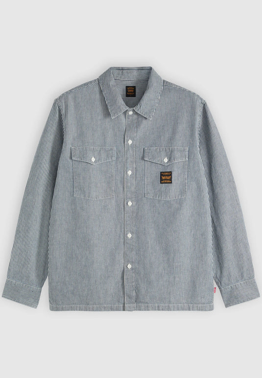 Levi's Men's Long-Sleeve Worker Shirt Dark Wash 003O20011