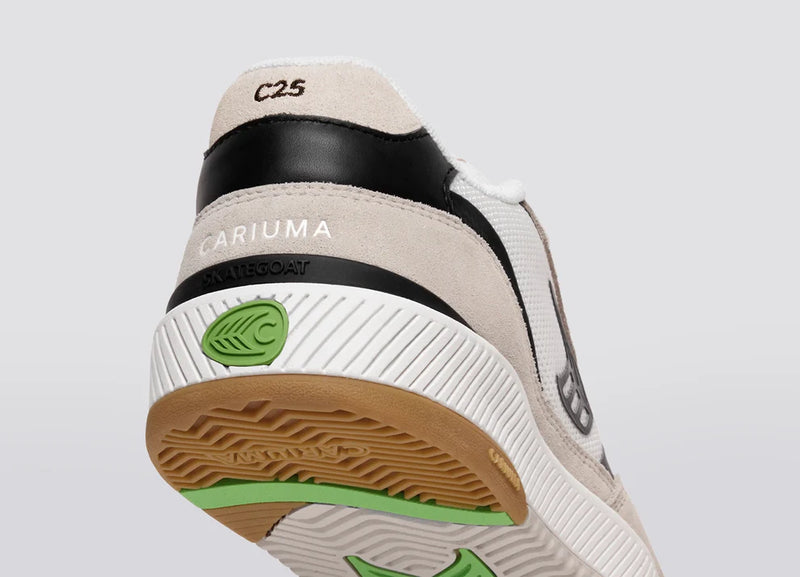 Load image into Gallery viewer, Cariuma Men&#39;s Skategoat C25 Pro Shoes Off White Light Cream black 713011W2T-M115
