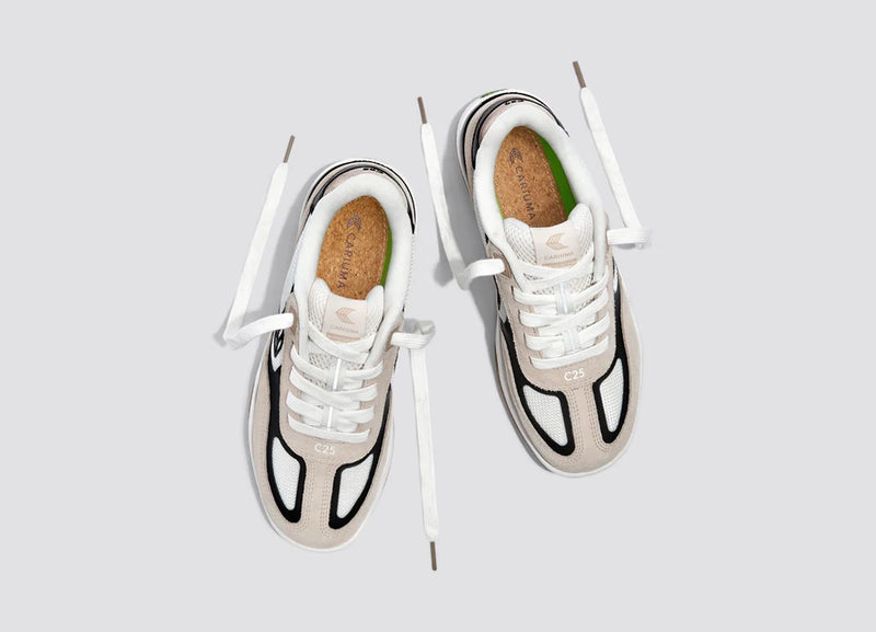 Load image into Gallery viewer, Cariuma Men&#39;s Skategoat C25 Pro Shoes Off White Light Cream black 713011W2T-M115
