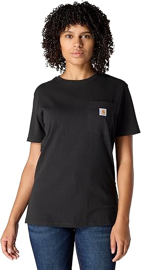 Load image into Gallery viewer, Carhartt Women's Heavyweight Pocket T-Shirt Black 103067-001
