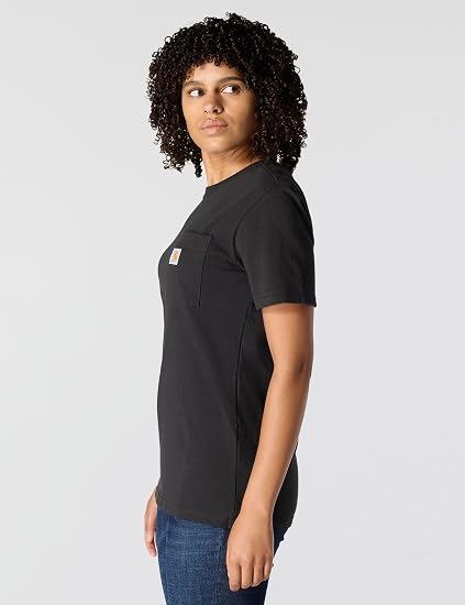 Load image into Gallery viewer, Carhartt Women's Heavyweight Pocket T-Shirt Black 103067-001
