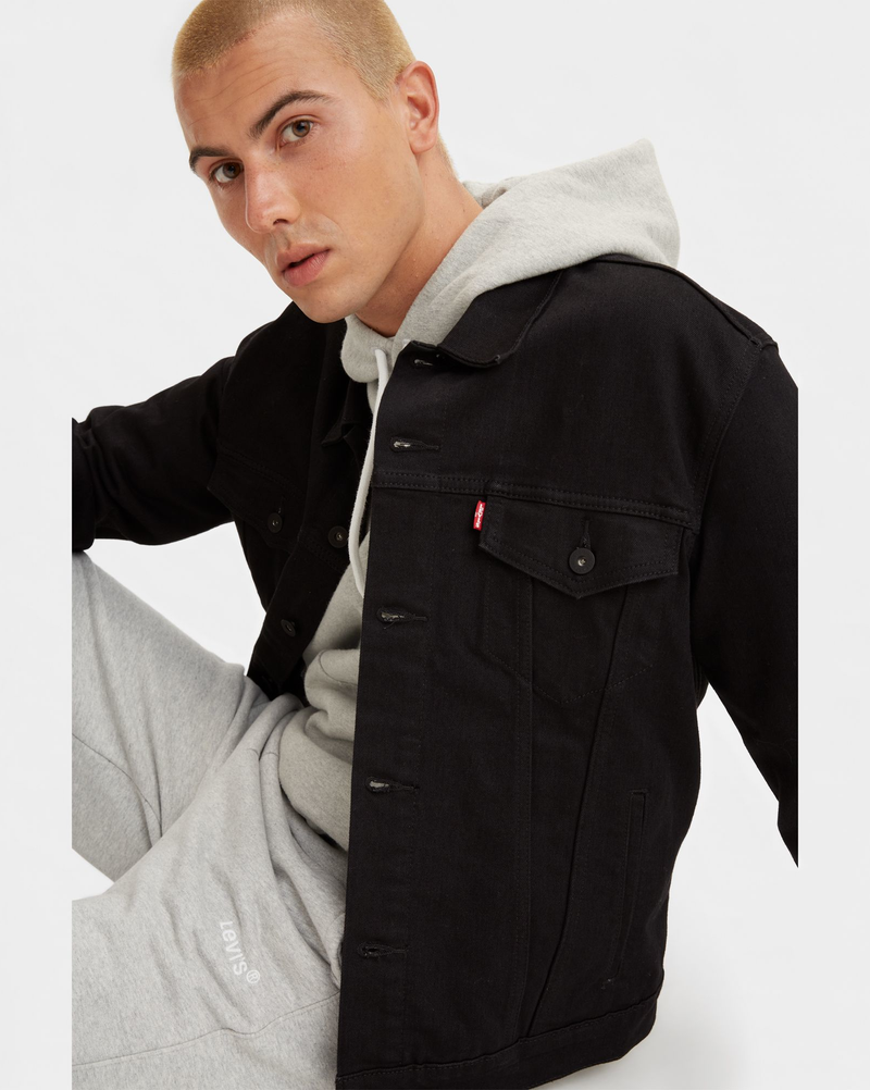 Load image into Gallery viewer, Levi&#39;s Mens&#39; The Trucker Jacket Black 723340403
