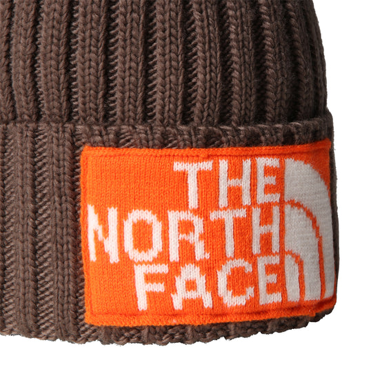 The North Face Unisex Heritage Ski Tuke Beanie Smokey Brown-TNF Orange-White Dune NF0A7WJO880