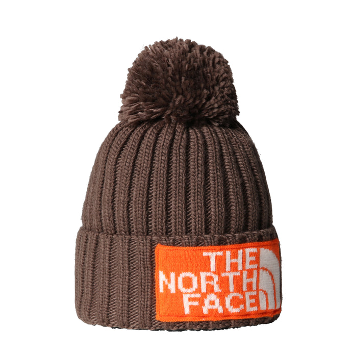 The North Face Unisex Heritage Ski Tuke Beanie Smokey Brown-TNF Orange-White Dune NF0A7WJO880