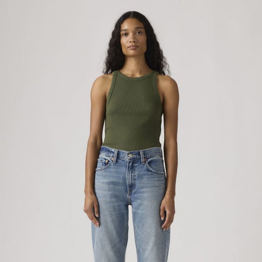 Levi's Women's Essential Racer Tank Top Green A33810034