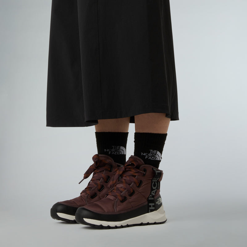 Load image into Gallery viewer, The North Face Women&#39;s ThermoBall Lace Up Luxe Waterproof Shoes Tawny Quartz/Burnt Umber NF0A817WC9R
