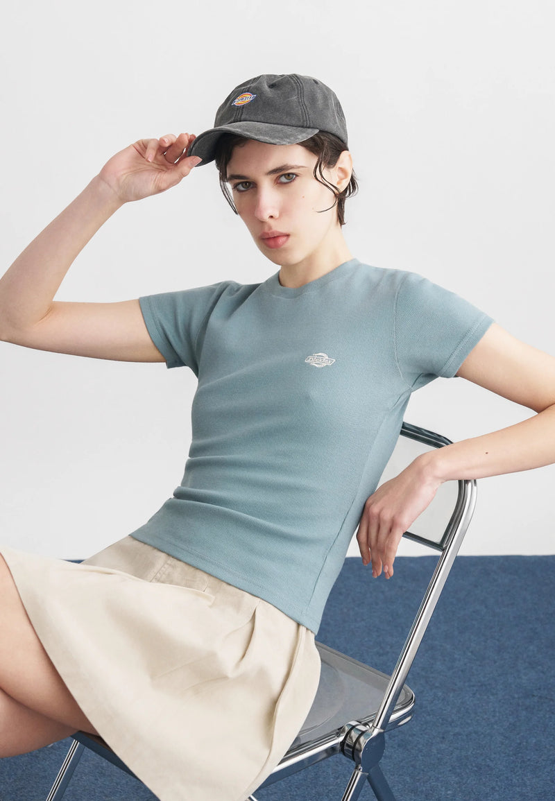 Load image into Gallery viewer, Dickies Women's Gladeville Mid Weight T-Shirt Stormy Sea DK0A87QBL371
