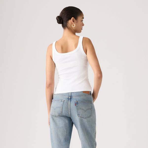 Load image into Gallery viewer, Levi's Women's Essential Ribbed Tank Top White 005IN0000
