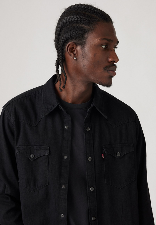Levi's Mens' The Barstow Western Standard Fit Black 857440002