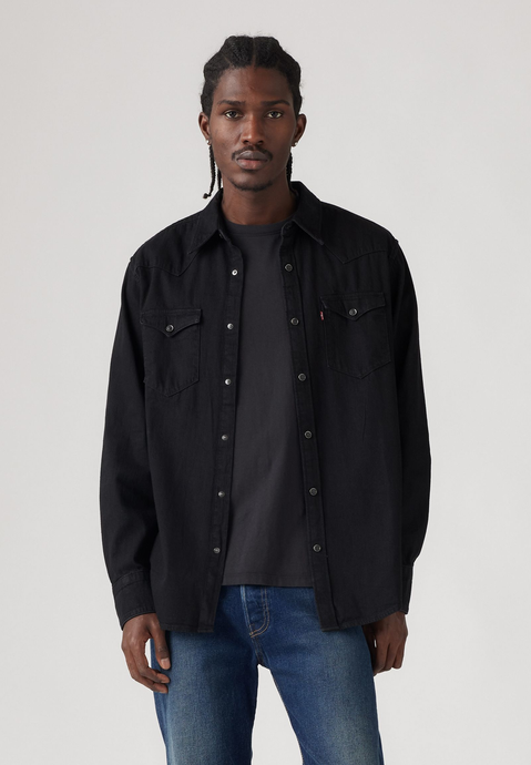 Levi's Mens' The Barstow Western Standard Fit Black 857440002