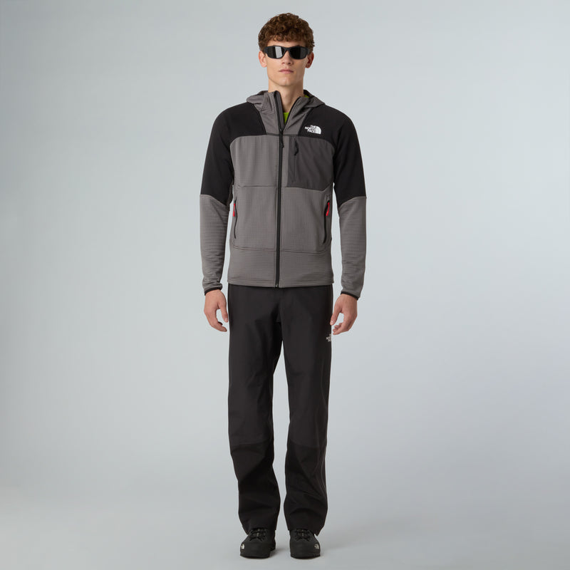 Load image into Gallery viewer, The North Face Men&#39;s Stormgap Power Grid Hooded Fleece Smoked Pearl/TNF Black NF0A87J7RPI
