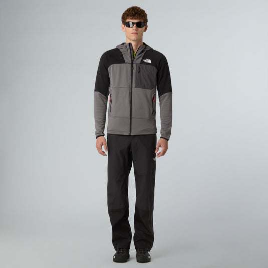 The North Face Men's Stormgap Power Grid Hooded Fleece Smoked Pearl/TNF Black NF0A87J7RPI