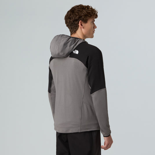The North Face Men's Stormgap Power Grid Hooded Fleece Smoked Pearl/TNF Black NF0A87J7RPI