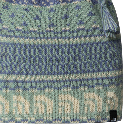 The North Face Unisex Cabin Ski Tuke Beanie Slate Moss Jacquard-Tassel NF0A8CH0HHO