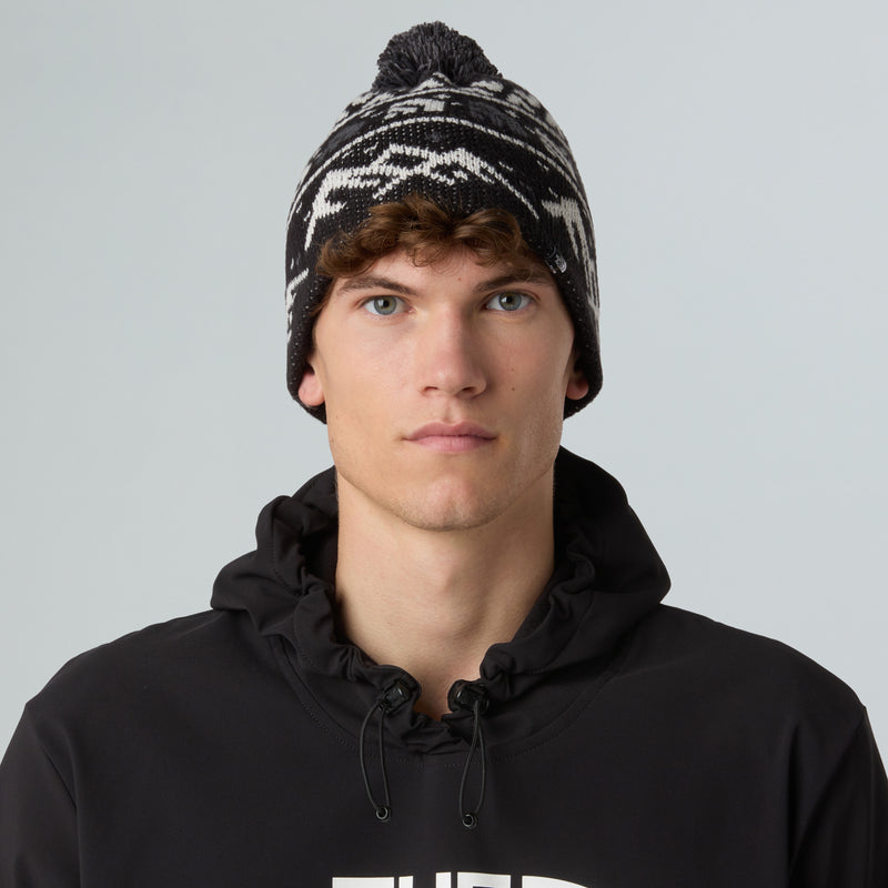 Load image into Gallery viewer, The North Face Unisex Cabin Ski Tuke Beanie TNF Black Jacquard-Pom NF0A8CH0HNF
