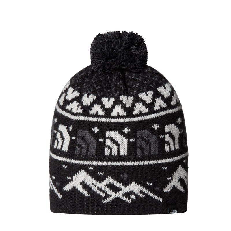 Load image into Gallery viewer, The North Face Unisex Cabin Ski Tuke Beanie TNF Black Jacquard-Pom NF0A8CH0HNF
