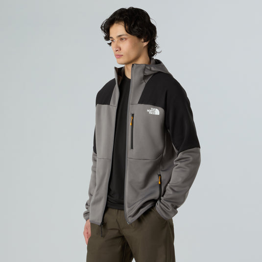 The North Face Men's Meteora Full-Zip Fleece Smoked Pearl/TNF Black NF0A8E1KRPI