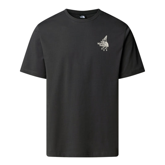 The North Face Unisex Powder Days Relaxed Graphic T-Shirt Asphalt Grey NF0A8E4D0C5