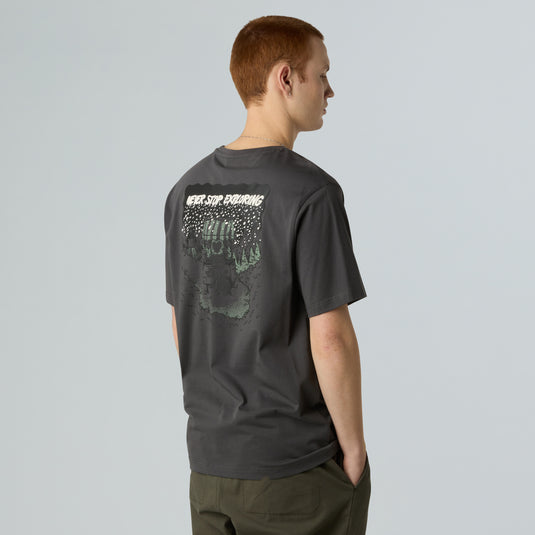 The North Face Unisex Powder Days Relaxed Graphic T-Shirt Asphalt Grey NF0A8E4D0C5
