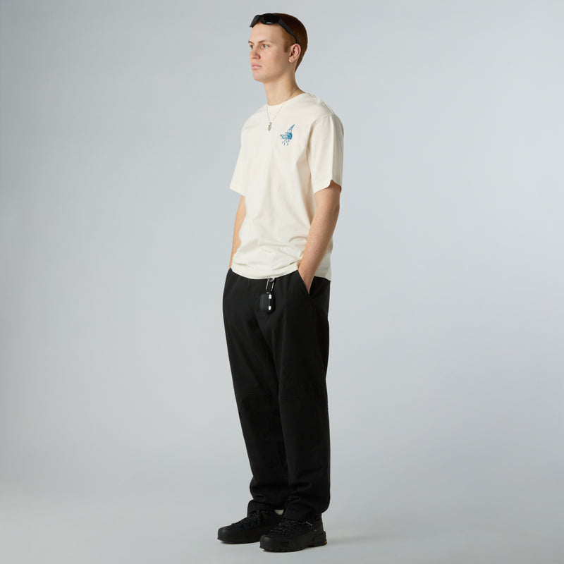 Load image into Gallery viewer, The North Face Unisex Powder Days Relaxed Graphic T-Shirt White Dune NF0A8E4DQLI
