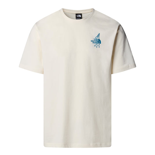 The North Face Unisex Powder Days Relaxed Graphic T-Shirt White Dune NF0A8E4DQLI
