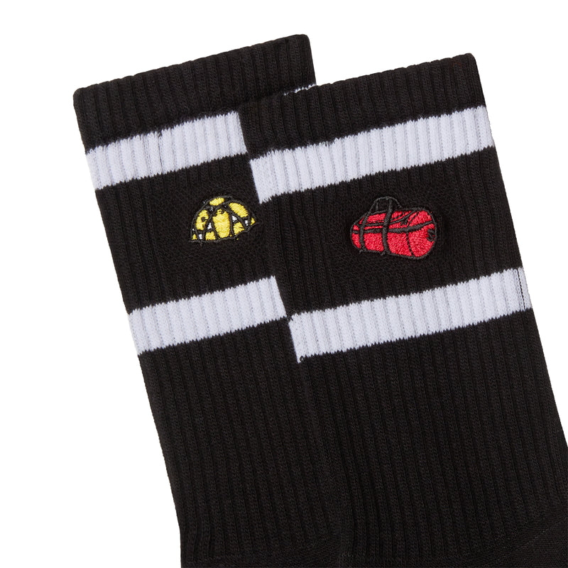 Load image into Gallery viewer, The North Face Unisex Everyday Crew TNF™ Icons Socks—2P TNF Black NF0A8EGMJK3

