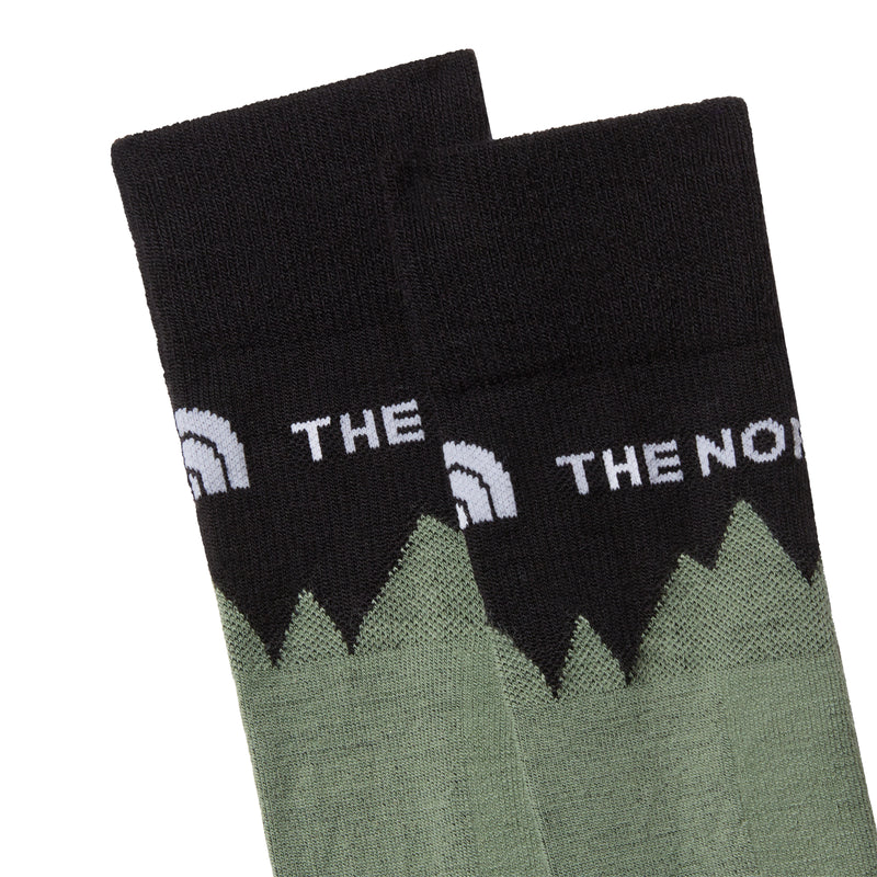 Load image into Gallery viewer, The North Face Unisex Mountain Resort Ski Socks Slate Moss/TNF Black NF0A8EGRD5N
